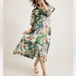 NWOT Tommy BAHAMA Hightide Flora Midi Shirt Dress Small